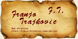 Franjo Trajković vizit kartica